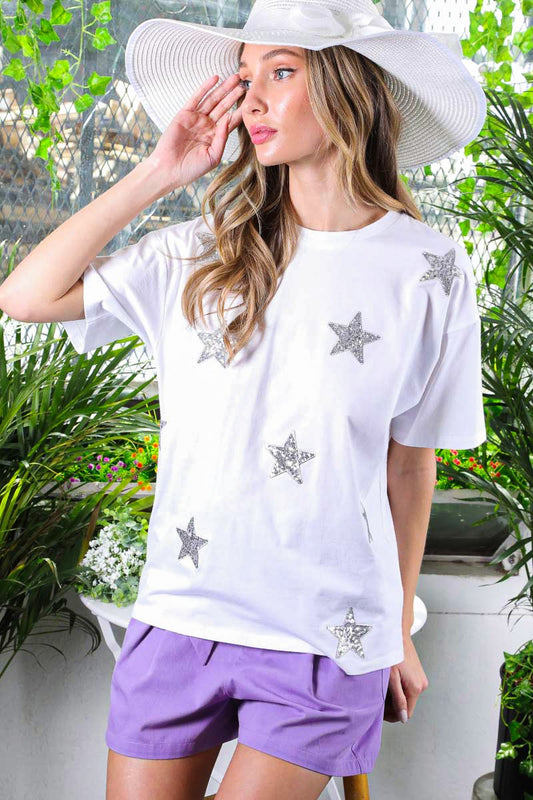 Stars in Her Eyes Sequin T-Shirt