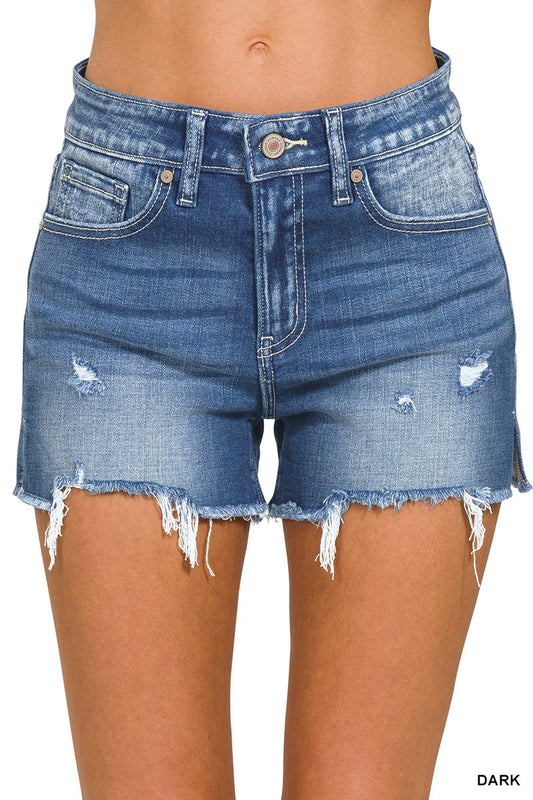 She's So Edgy Frayed Hem Shorts