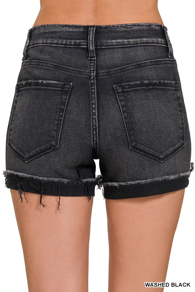 I Love Short Shorts Black Denim