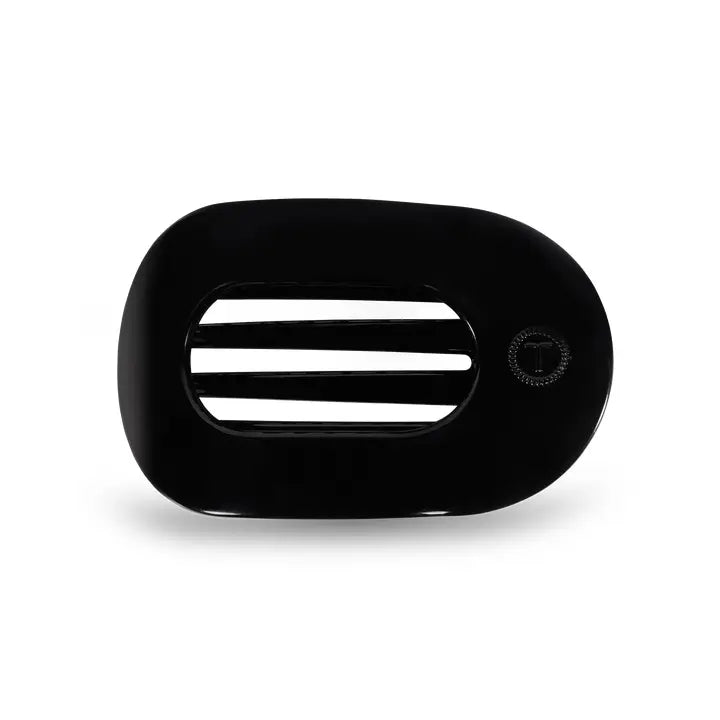 Jet Black Small Flat Hair Clip - Teleties