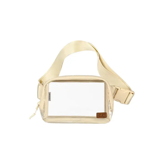 Clear Stadium Bag - Cream