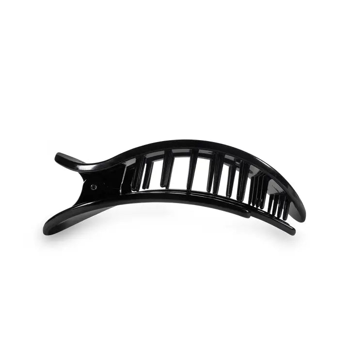 Jet Black Square Flat Hair Clip - Large - Teleties