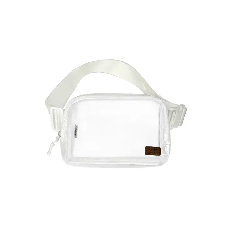 Clear Stadium Bag- White