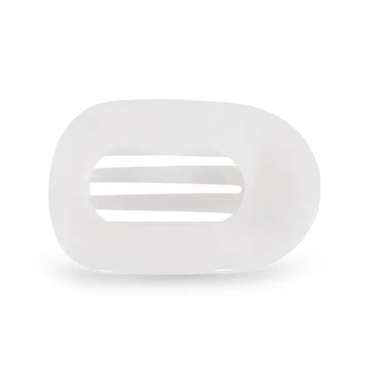 Coconut White Medium Flat Clip - Teleties