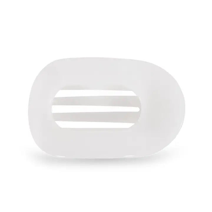 Coconut White Small Flat Clip - Teleties