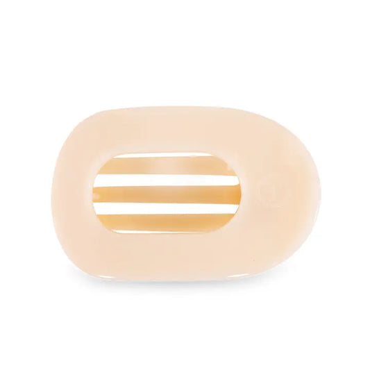 Almond Beige Flat Medium Clip - Teleties